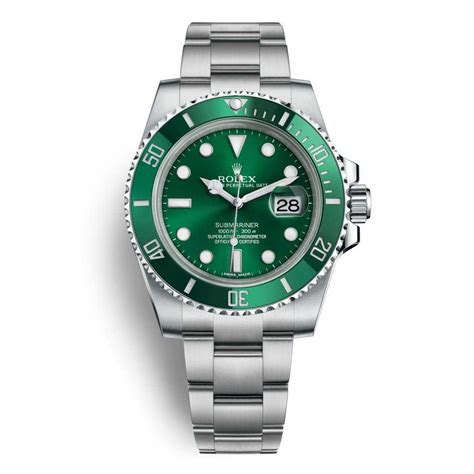 Rolex Oyster Perpetual Submariner Date Steel Green Dial Watch 116610lv
