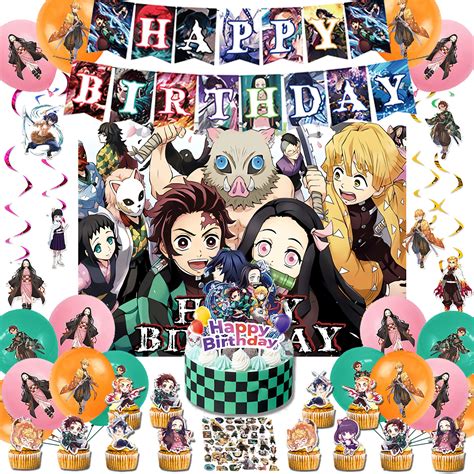 Buy Demon Slayer Birthday Party Decorations Party Supplies Include