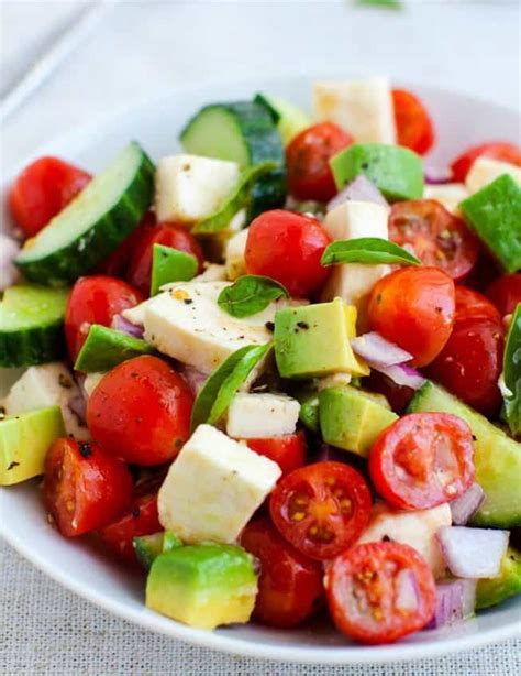 When you combine mozzarella and tomato in a salad, you're usually on your way to a caprese. Tomato, Cucumber and Mozzarella Cheese Salad | Recipe ...
