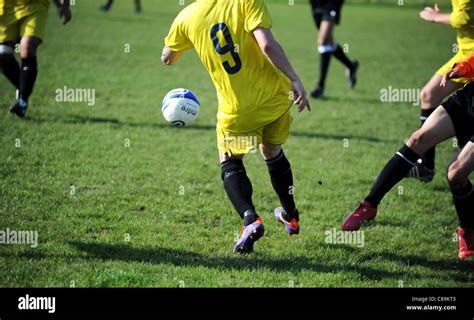 Amateur Football Match At Outwood Road Fields Radcliffe Greater