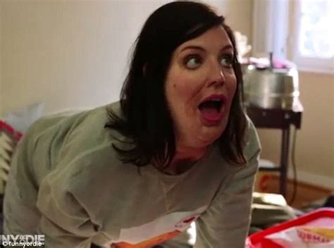 Jessica Paré Wears Fat Suit After Gorging On Fast Food In Funny Or Die
