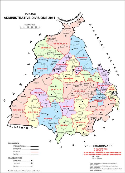 Punjab Map Districts In Punjab Map Geography Map Indi