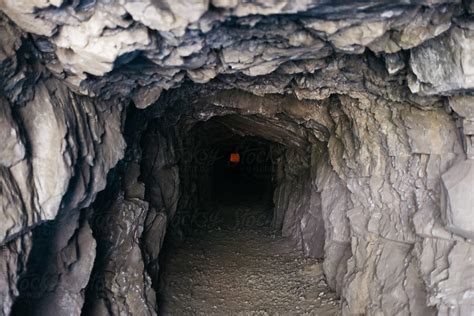Empty Tunnel Cave In Rock Mountain By Stocksy Contributor Jesse