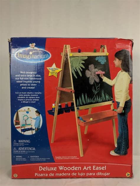 Imaginarium Deluxe Wooden Art Easel Opened New