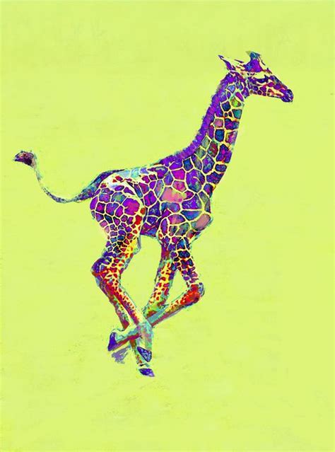 Colorful Baby Giraffe By Jane Schnetlage Giraffe Artwork Baby