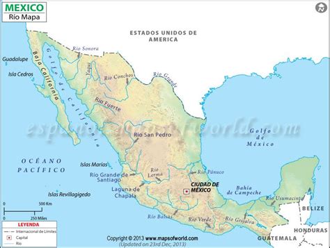 Rios De Mexico Mapa De Rios De Mexico Mexico Map Map Mexico