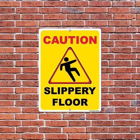 Slippery Floor Caution Sign Or Sticker Design 12
