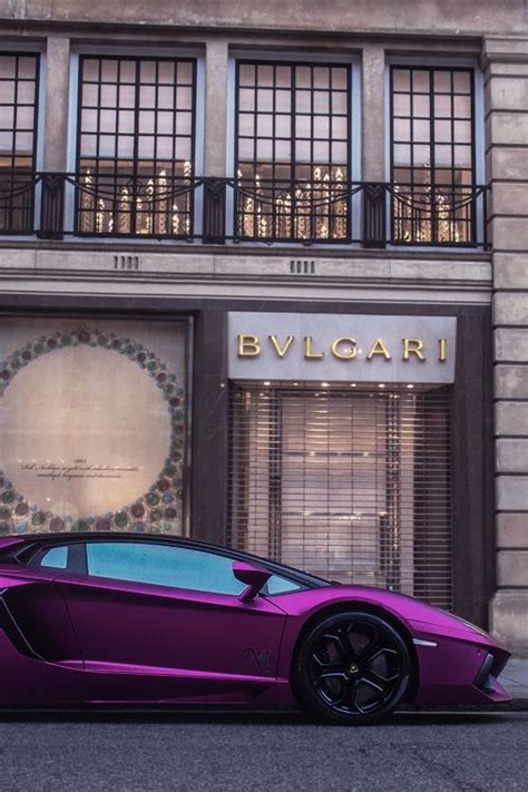 My Sport Car Collections Bvlgari Store Front And Metallic Purple