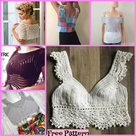10 Crochet Lace Crop Top Free Patterns DIY 4 EVER