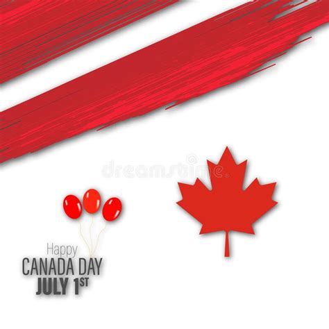 Happy Canada Day Poster Vector Illustration Greeting Card Stock Vector Illustration Of Card