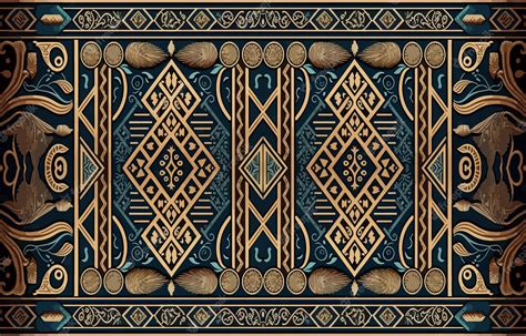 Premium Vector Egyptian Fabric Pattern Abstract Indigenous Line Art