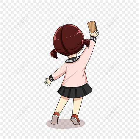 Girl Wiping The Blackboard PNG Image And Clipart Image For Free
