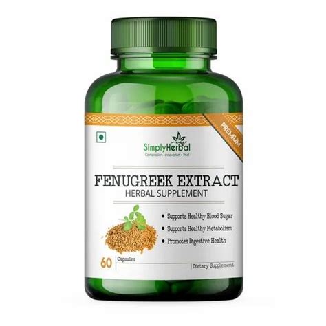 Simply Herbal Fenugreek Seed Extract 60 Capsule Packaging Type Bottle