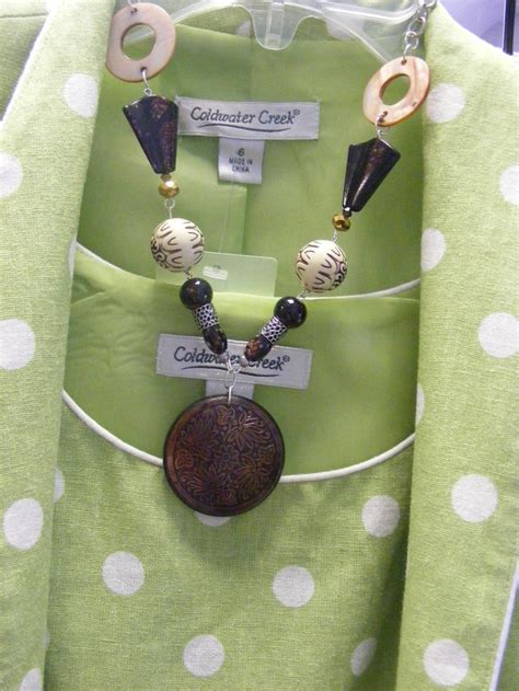 Handmade Original One Of A Kind Necklace Paired With Clothes From