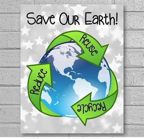 Save Our Earth Sign With Arrows Pointing To The Right And Left