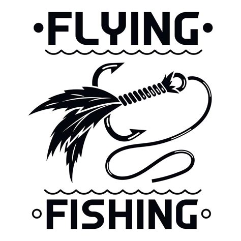 Flying Fishing Logo Simple Style 15384732 Vector Art At Vecteezy