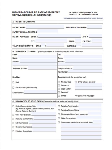 Medical Records Request Form Template Free Printable Templates