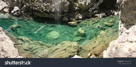 Woman Swimming Gorges Du Verdon France Stock Photo 701025373 Shutterstock