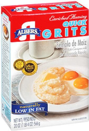Albers Enriched Hominy Quick Grits 20 Oz Nutrition Information Innit