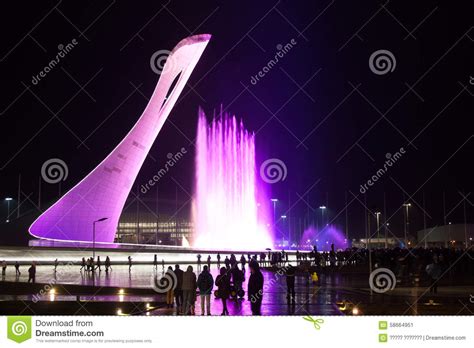 Sochi 2014 Olympic Fountain Editorial Photo Image Of Sochi Water