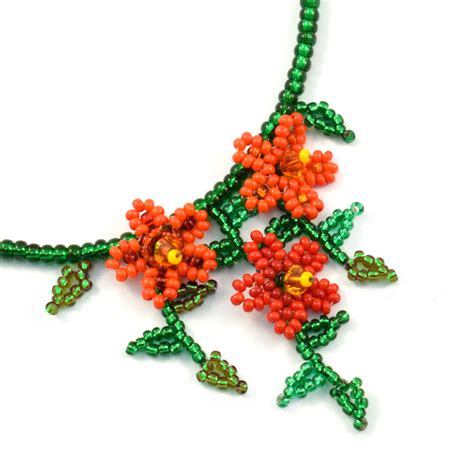 Trailing houseplants with long vines are easy to care for and look great in a hanging basket. Trailing Flowers Necklace Kit - Red - The Bead Shop ...