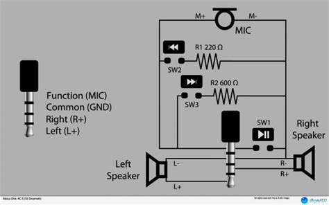 Headphone Speaker Wiring Diagram Stereo Headphone Jack Pinout With