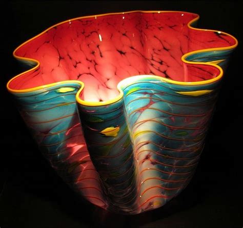 Dale Chihuly Glass Bowls Gorgeous Hand Blown Glass Bowl By Artist