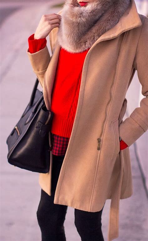 Camelred Love The Fur Collar Too Fashion Winter Fall Winter