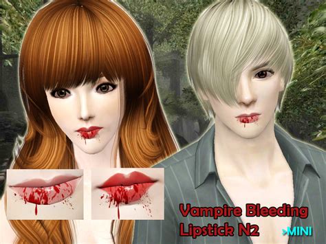 The Sims Resource Vampire Bleeding Lipstick N2