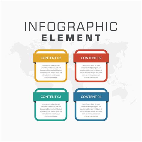 4 Elements Colorful Infographic Template For Business Strategy 1008550