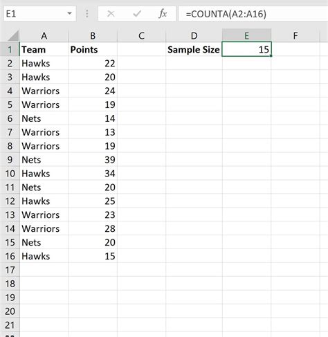 How To Calculate Sample Size In Excel With Example Statology