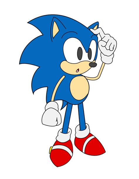 Flat Colored Classic Sonic By Hyperchaotix On Deviantart