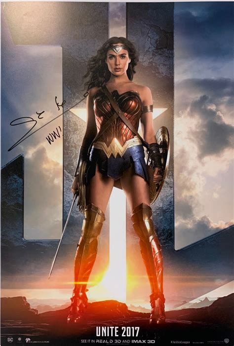 Gal Gadot Autograph Signed Wonder Woman Poster