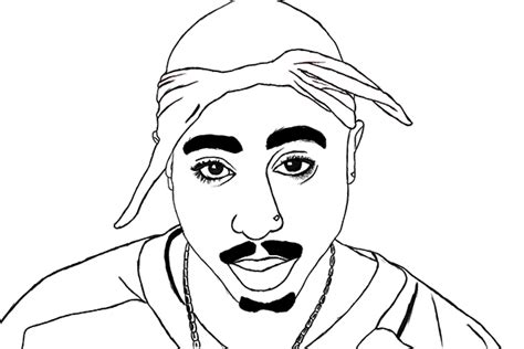 Tupac Lineart By Bonezluc On Deviantart