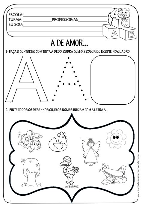Atividade Infantil Letra A