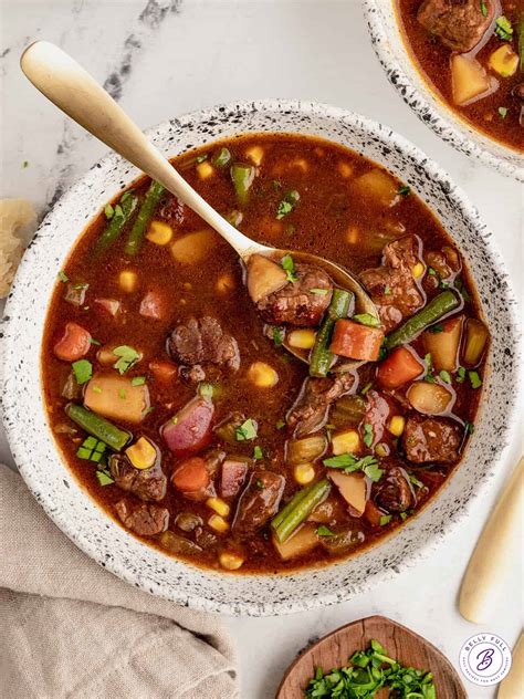 Vegetable Beef Soup Recipe Belly Full