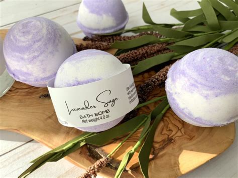 Lavender Sage Bath Bomb Essential Oils Valentine T For Etsy