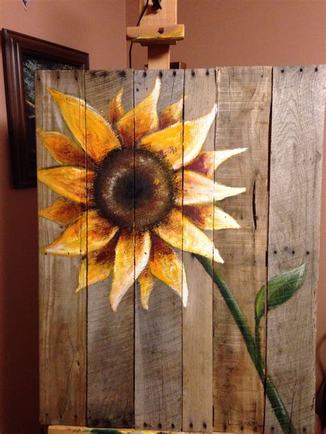 Mar 31, 2020 · to help keep walls clean, vacuum painted walls with a soft brush attachment. Sunflower on reclaimed pallet. | Pallet painting, Pallet ...