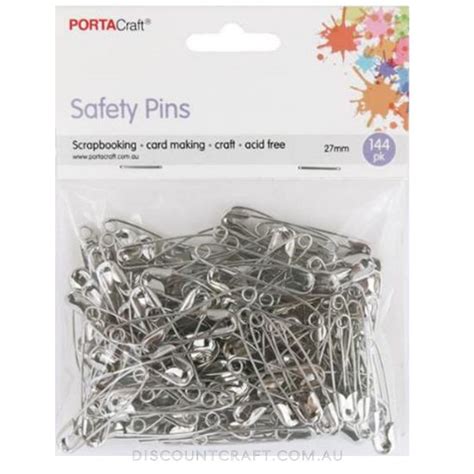Safety Pins 27mm Nickel Plated 144pk Discount Craft