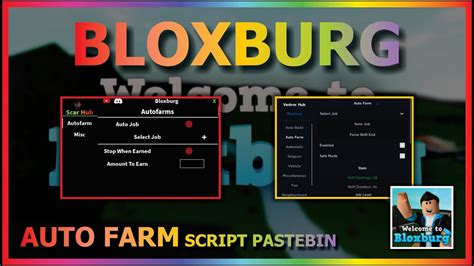 Bloxburg Script Pastebin Auto Farm Auto Build Auto Skill More Youtube
