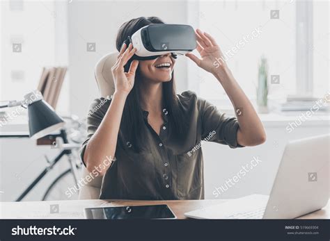 Woman Virtual Reality Headset Images Stock Photos Vectors Shutterstock