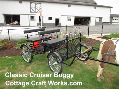 Classic Cruiser Horse Drawn Lightweight Metal Buggy Horse Wagon