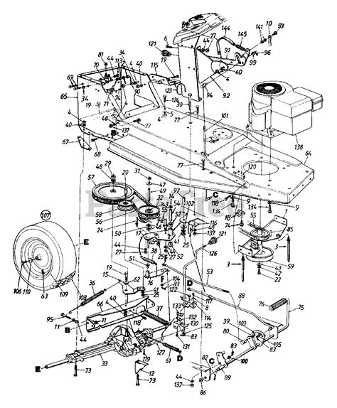 Huskee 44 9607 5 136h450f131 Huskee Lawn Tractor 1996 Tractor