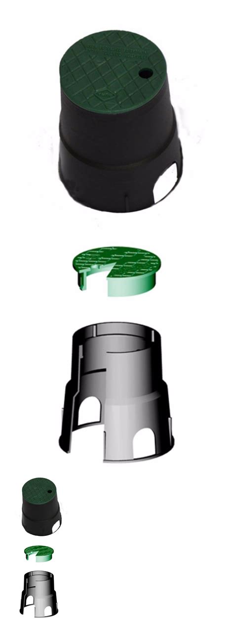 Leader_pneumatic valve box cover 6 round sprinkler system irrigation circular valve box,2 pack. Valves 75673: Control Valve Box Outdoor Garden Lawn ...
