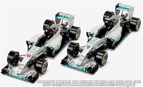 Hyper Realistic Papercraft Mercedes Amg Petronas Formula One Team F1