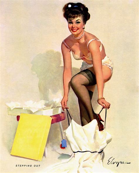 Stepping Out Illustration By Gil Elvgren Absolutely Unnecessary