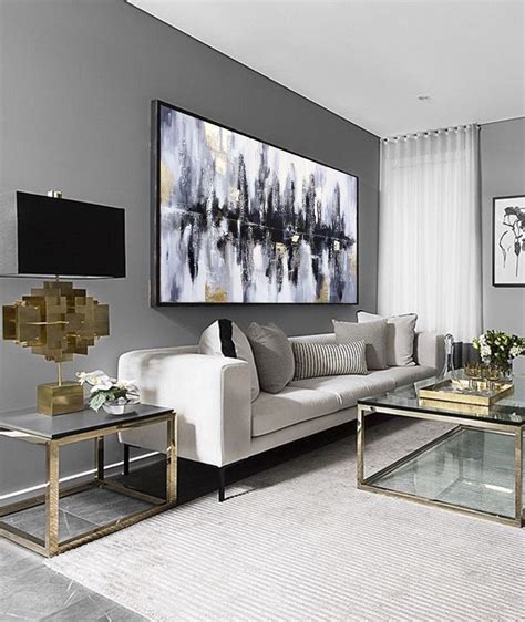 Get The Glamorous Look 15 Grey And Gold Living Room Ideas Dhomish