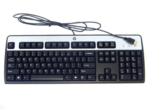 Hp Ku 0316 Black And Silver Usb Keyboard 434821 007 For Sale Online Ebay