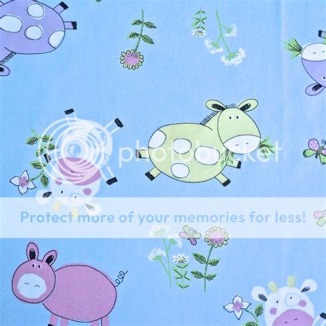 Childrens Nursery Animal Prints 100 Cotton Fabric Baby Boy Girl White