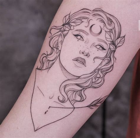 Perhaps that's why goddess tattoos are so popular. Goddess Diana (Artemis) Tattoo Done by Marina Latre at ...